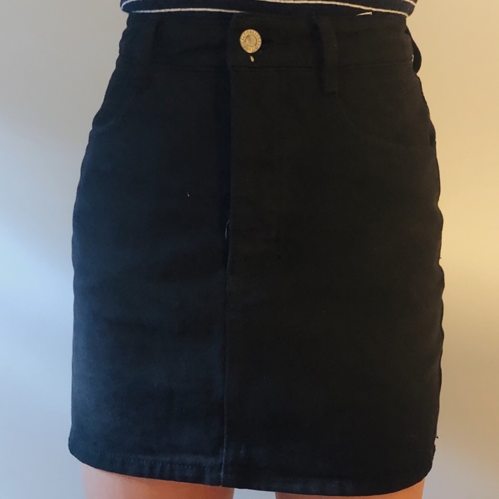brandy melville black denim skirt